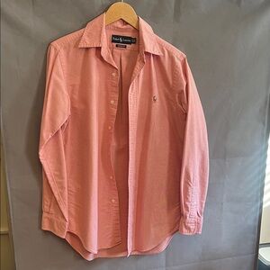 Ralph Lauren Men's Casual Pink Button Down Shirt